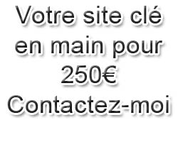 Votre site cl� en main pour 250�, contactez-moi!